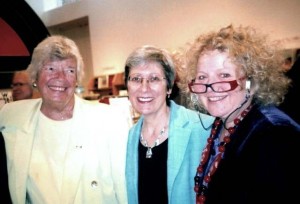 with June Callwood and Margie Wolfe, publisher of Second Story Press at the launch of "June Callwood: a life of action", Toronto Autumn 2006